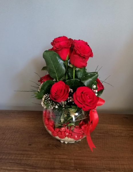 Cam Fanus Gül Arajmanı